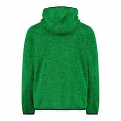 Jungen schweres Fleecejacke Knit-Tech in melierter Optik mit Kapuze><noscript><img width=
