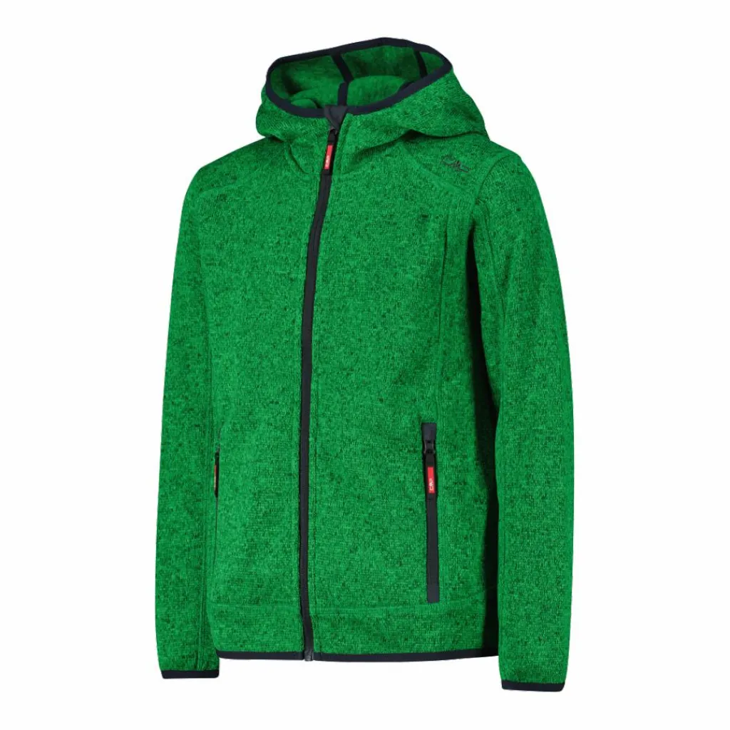 Jungen schweres Fleecejacke Knit-Tech in melierter Optik mit Kapuze>CMP Best