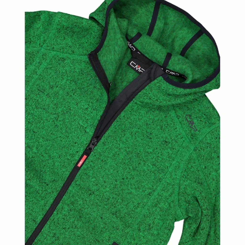 Jungen schweres Fleecejacke Knit-Tech in melierter Optik mit Kapuze>CMP Best