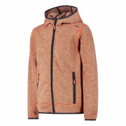 Jungen schweres Fleecejacke Knit-Tech in melierter Optik mit Kapuze><noscript><img width=