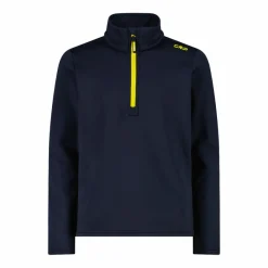 Jungen Stretch Performance Stehkragenshirt mit kurzem Reißverschluss><noscript><img width=