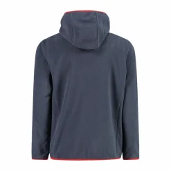 Jungen-Fleecejacke mit Kapuze und durchgehendem Reißverschluss und Color Block>CMP