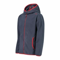 Jungen-Fleecejacke mit Kapuze und durchgehendem Reißverschluss und Color Block><noscript><img width=