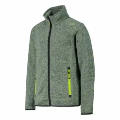 Kapuzenlose Jungen schweres Fleecejacke Knit-Tech in melierter Optik><noscript><img width=