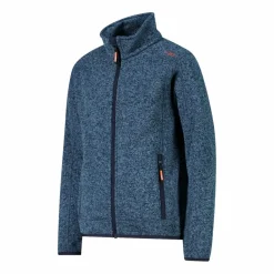 Kapuzenlose Jungen schweres Fleecejacke Knit-Tech in melierter Optik><noscript><img width=