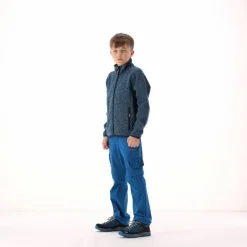 Kapuzenlose Jungen schweres Fleecejacke Knit-Tech in melierter Optik><noscript><img width=