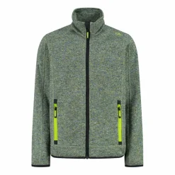 Kapuzenlose Jungen schweres Fleecejacke Knit-Tech in melierter Optik><noscript><img width=