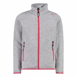 Kapuzenlose Mädchen schweres Fleecejacke Knit-Tech in melierter Optik><noscript><img width=