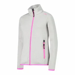 Kapuzenlose Mädchen schweres Fleecejacke Knit-Tech in melierter Optik><noscript><img width=