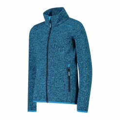 Kapuzenlose Mädchen schweres Fleecejacke Knit-Tech in melierter Optik><noscript><img width=