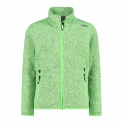 Kapuzenlose Mädchen schweres Fleecejacke Knit-Tech in melierter Optik><noscript><img width=