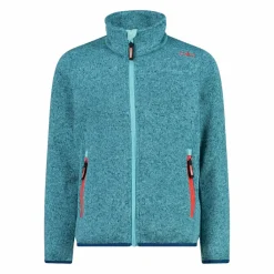 Kapuzenlose Mädchen schweres Fleecejacke Knit-Tech in melierter Optik><noscript><img width=