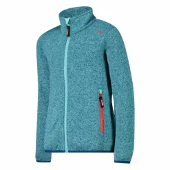 Kapuzenlose Mädchen schweres Fleecejacke Knit-Tech in melierter Optik><noscript><img width=