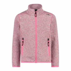 Kapuzenlose Mädchen schweres Fleecejacke Knit-Tech in melierter Optik><noscript><img width=