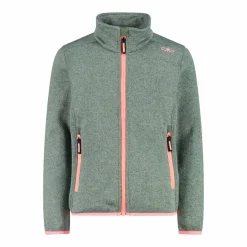 Kapuzenlose Mädchen schweres Fleecejacke Knit-Tech in melierter Optik><noscript><img width=