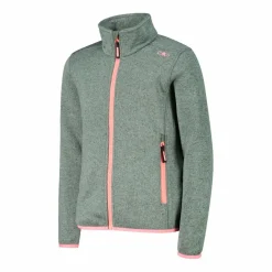 Kapuzenlose Mädchen schweres Fleecejacke Knit-Tech in melierter Optik><noscript><img width=
