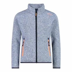 Kapuzenlose Mädchen schweres Fleecejacke Knit-Tech in melierter Optik><noscript><img width=