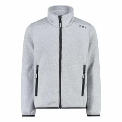 Kapuzenlose Mädchen schweres Fleecejacke Knit-Tech in melierter Optik><noscript><img width=