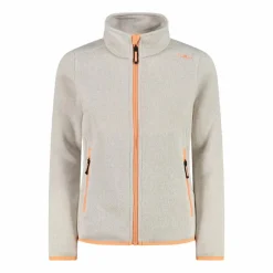 Kapuzenlose Mädchen schweres Fleecejacke Knit-Tech in melierter Optik><noscript><img width=