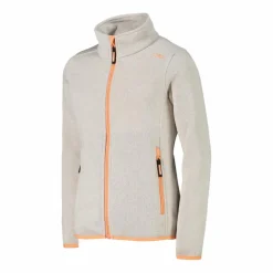 Kapuzenlose Mädchen schweres Fleecejacke Knit-Tech in melierter Optik><noscript><img width=