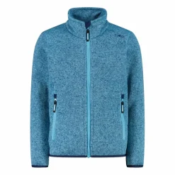 Kapuzenlose Mädchen schweres Fleecejacke Knit-Tech in melierter Optik><noscript><img width=