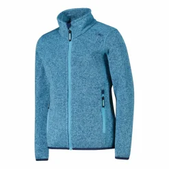 Kapuzenlose Mädchen schweres Fleecejacke Knit-Tech in melierter Optik><noscript><img width=