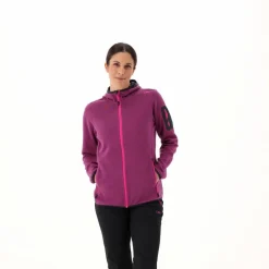 Knit-Tech-Fleece mit Kapuze und Mesh><noscript><img width=