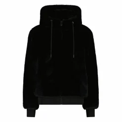 Kunstpelzjacke für Damen mit Kapuze><noscript><img width=