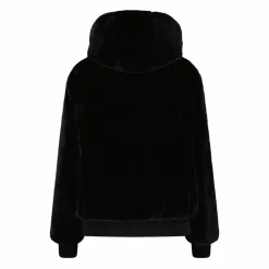 Kunstpelzjacke für Damen mit Kapuze><noscript><img width=