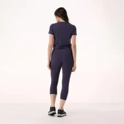 Kurzarm-Top für Damen aus Stretch-Polyamid><noscript><img width=