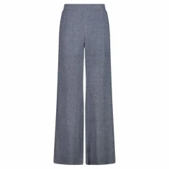 Lange Damenhose aus meliertem Jerseystoff><noscript><img width=