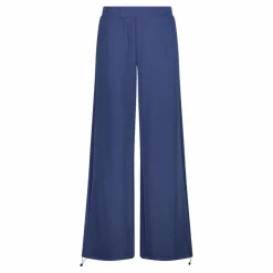 Lange Damenhosen mit weitem Bein aus Modal mit matt glänzendem Finish><noscript><img width=