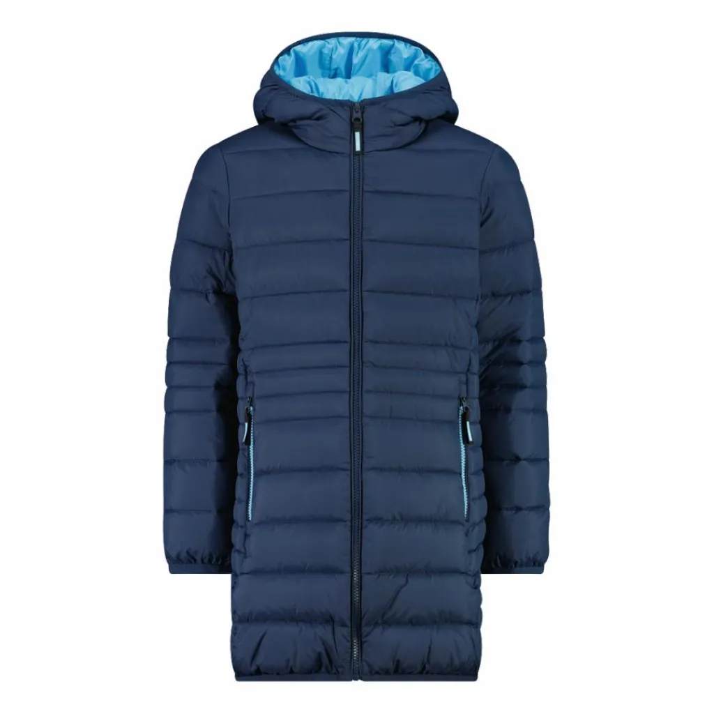 Lange Daunenjacke für Mädchen mit Taftkapuze>CMP Discount