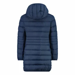 Lange Daunenjacke für Mädchen mit Taftkapuze><noscript><img width=