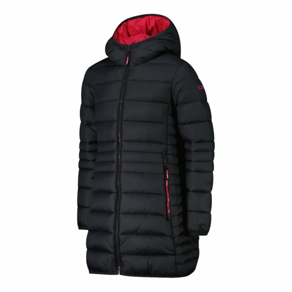 Lange Daunenjacke für Mädchen mit Taftkapuze>CMP Discount
