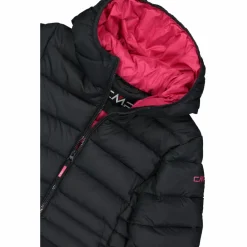 Lange Daunenjacke für Mädchen mit Taftkapuze><noscript><img width=