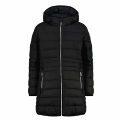 Lange Daunenjacke für Mädchen mit Taftkapuze><noscript><img width=