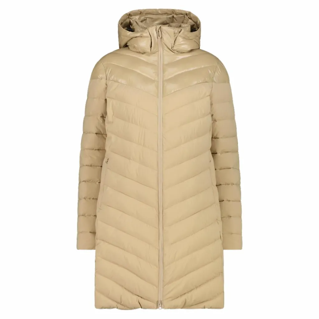 Lange einfarbige Daunenjacke Sorona® Aura für Damen>CMP Hot