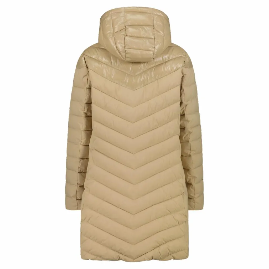 Lange einfarbige Daunenjacke Sorona® Aura für Damen>CMP Hot