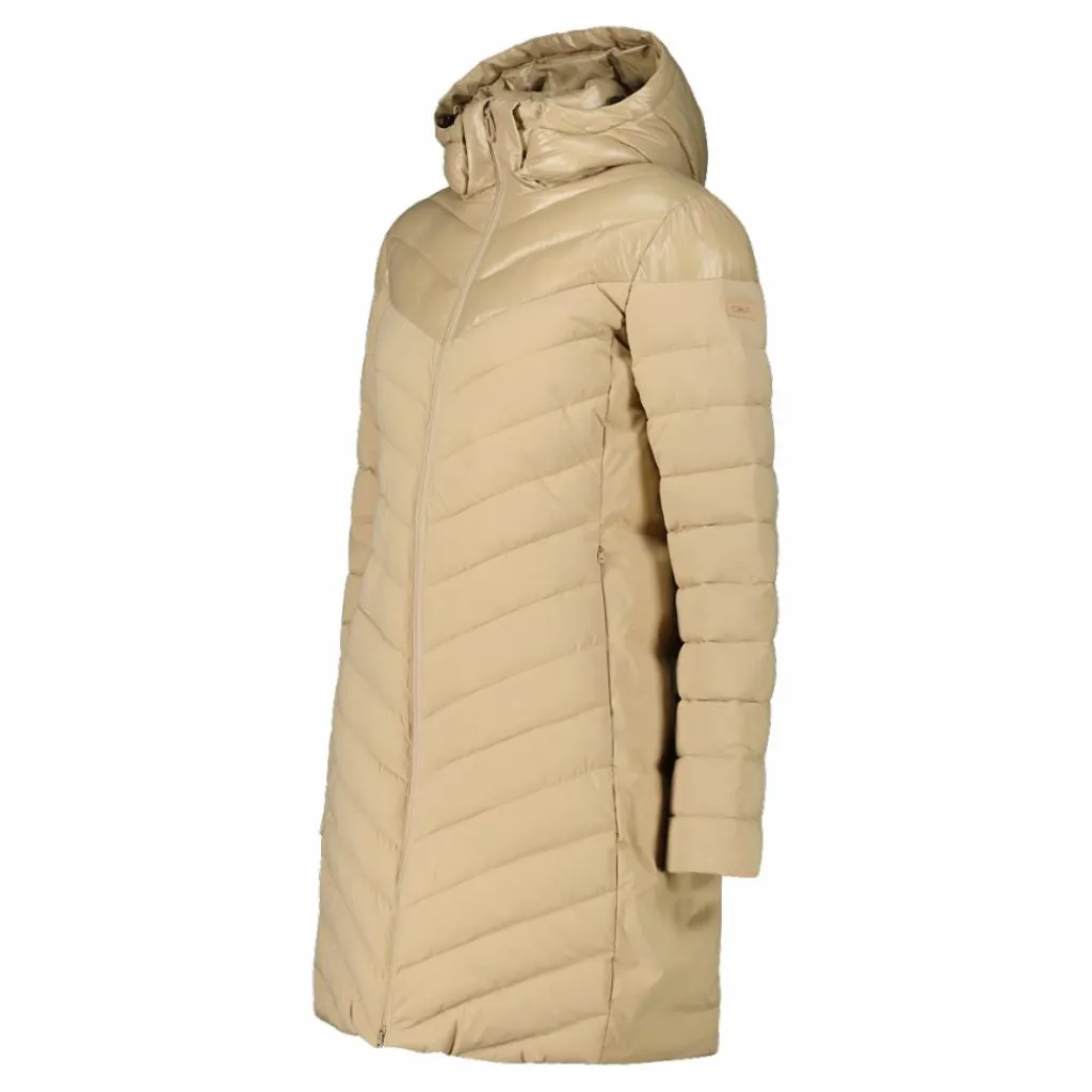 Lange einfarbige Daunenjacke Sorona® Aura für Damen>CMP Hot