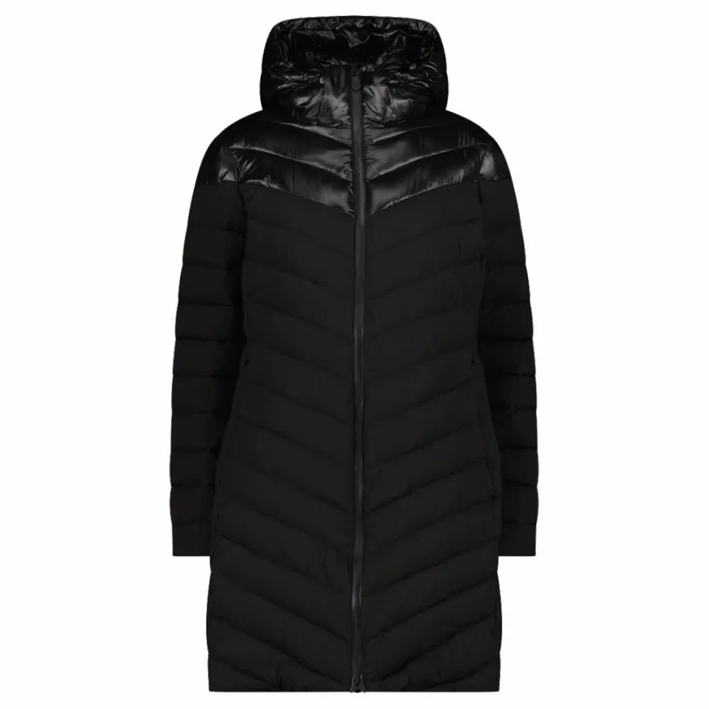 Lange einfarbige Daunenjacke Sorona® Aura für Damen>CMP Hot