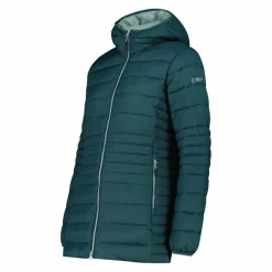 Lange einfarbige Daunenjacke Sorona® Aura für Damen><noscript><img width=