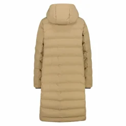 Lange gepolsterte Daunenjacke für Damen mit Kapuze><noscript><img width=