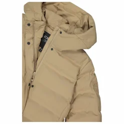Lange gepolsterte Daunenjacke für Damen mit Kapuze><noscript><img width=