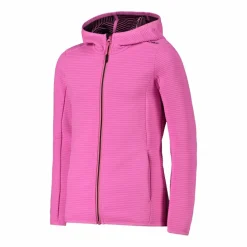 Mädchen Fleece mit durchgehendem Reißverschluss und Kapuze><noscript><img width=