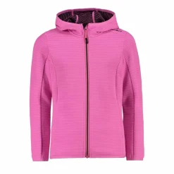 Mädchen Fleece mit durchgehendem Reißverschluss und Kapuze><noscript><img width=