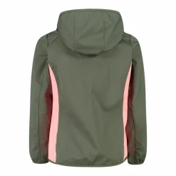 Mädchen Jacke aus leichtem Softshell, mit Fix Hood><noscript><img width=