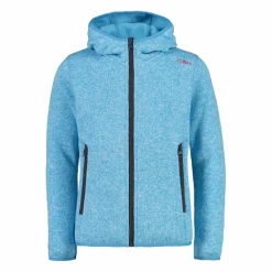 Mädchen schweres Fleecejacke Knit-Tech in melierter Optik mit Kapuze><noscript><img width=
