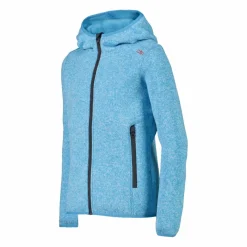 Mädchen schweres Fleecejacke Knit-Tech in melierter Optik mit Kapuze><noscript><img width=