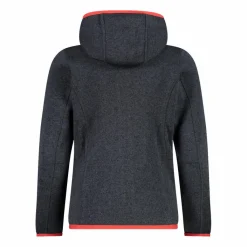 Mädchen schweres Fleecejacke Knit-Tech in melierter Optik mit Kapuze><noscript><img width=